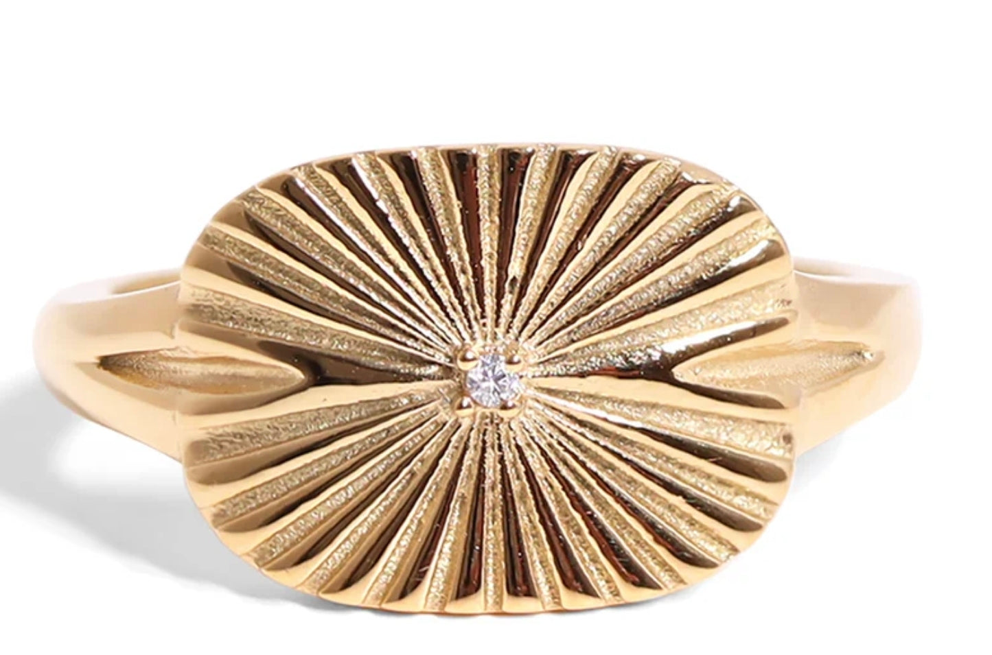 Cubic Zirconia Sunburst Ring!