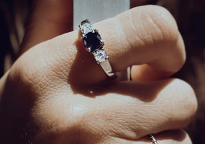 Polished Black Stone Ring!