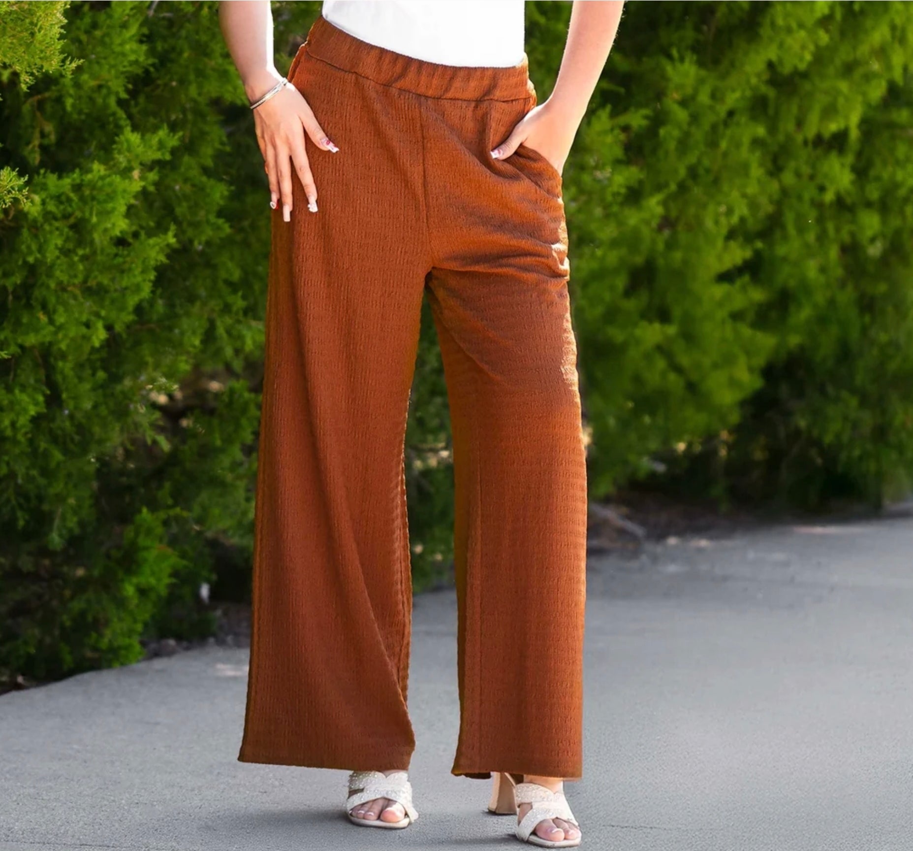 Textured Mocha Pants!