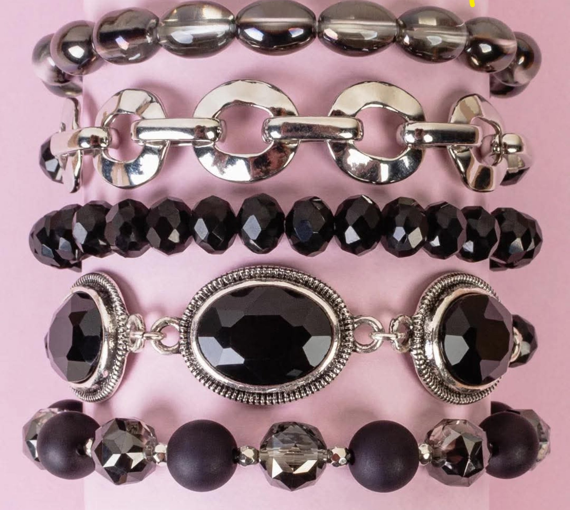 Crystal Stacking Bracelet Sets! 5 Colors!