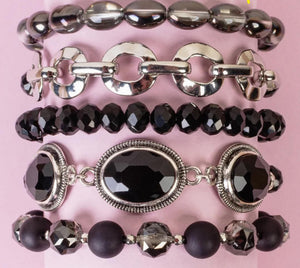 Crystal Stacking Bracelet Sets! 5 Colors!