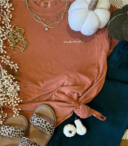 Dainty Embroidery Mama Tee!