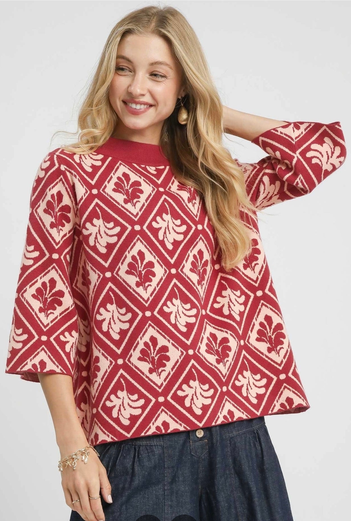 Brick Ribbed Collar Sweater!