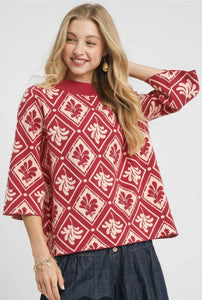 Brick Ribbed Collar Sweater!