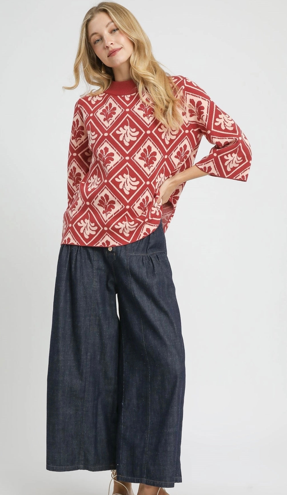 Brick Ribbed Collar Sweater!
