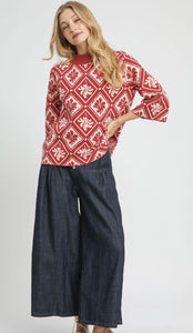 Brick Ribbed Collar Sweater!