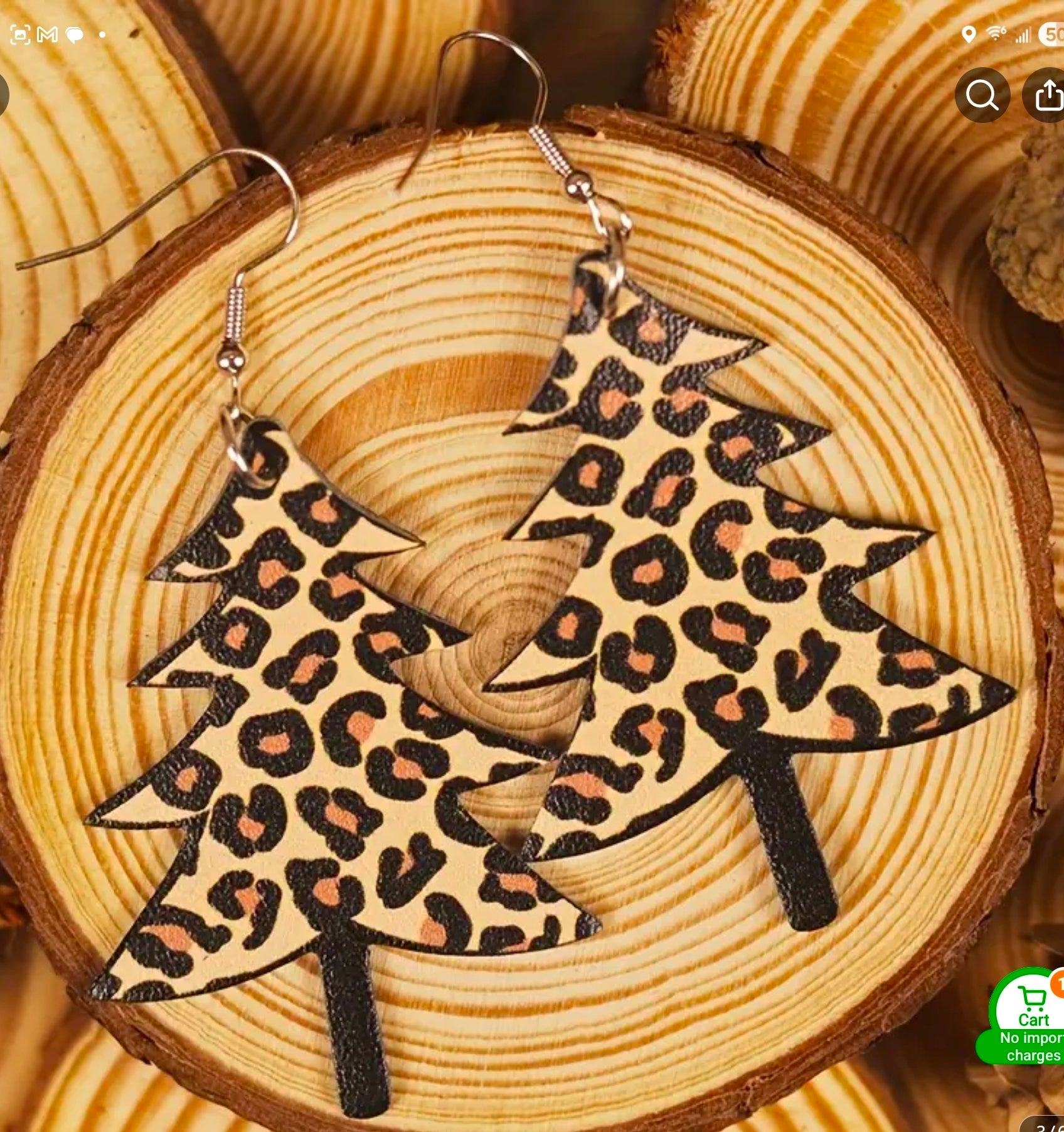 Leopard Tree Earrings!