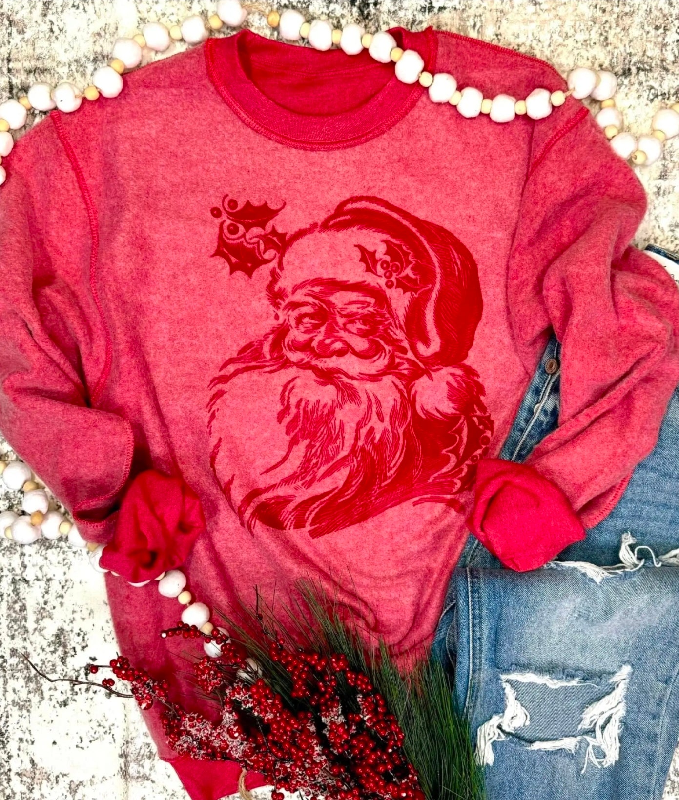 Soft Inside Out Santa Sweatshirt!