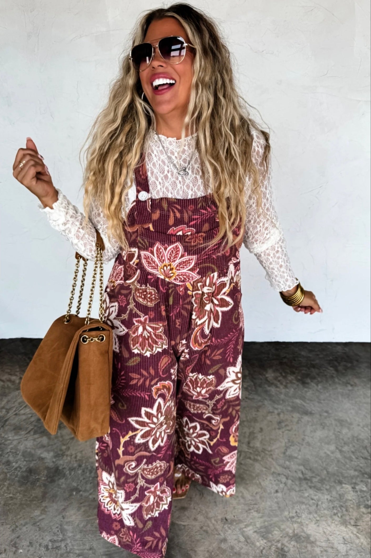 Floral Print Overalls! 2 colors!