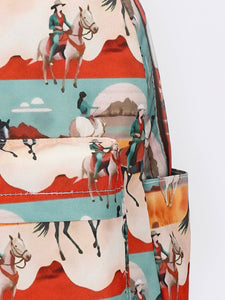 Kids Western Canvas Backpack!