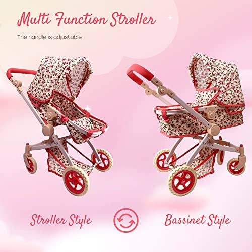 Convertible Combo Baby Doll Floral Stroller!