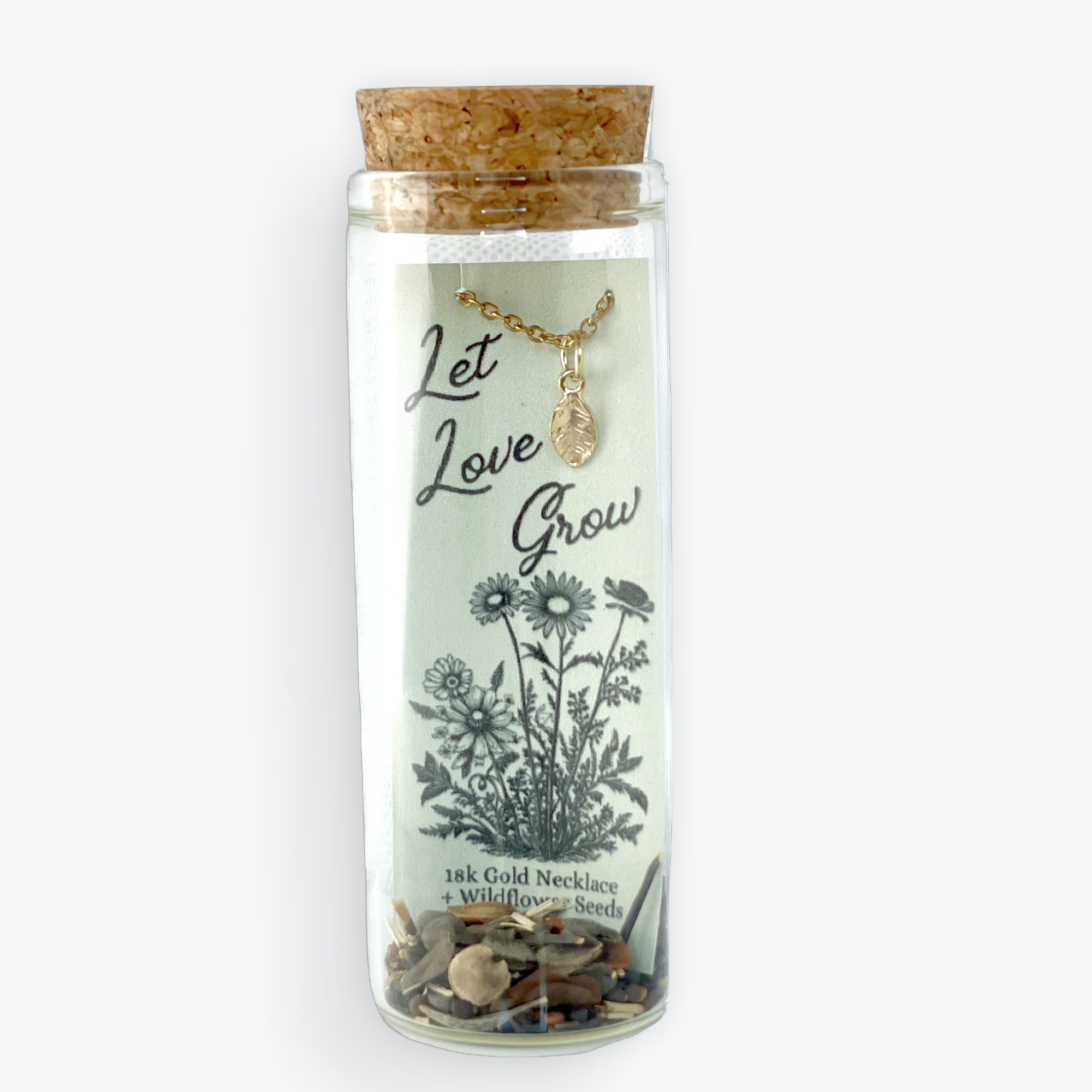 Pearl Necklace in Glass Vial – Sea Beach-Inspired Gift