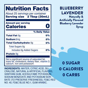 Sugar Free Blueberry Lavender Flavor Infusion Syrup!