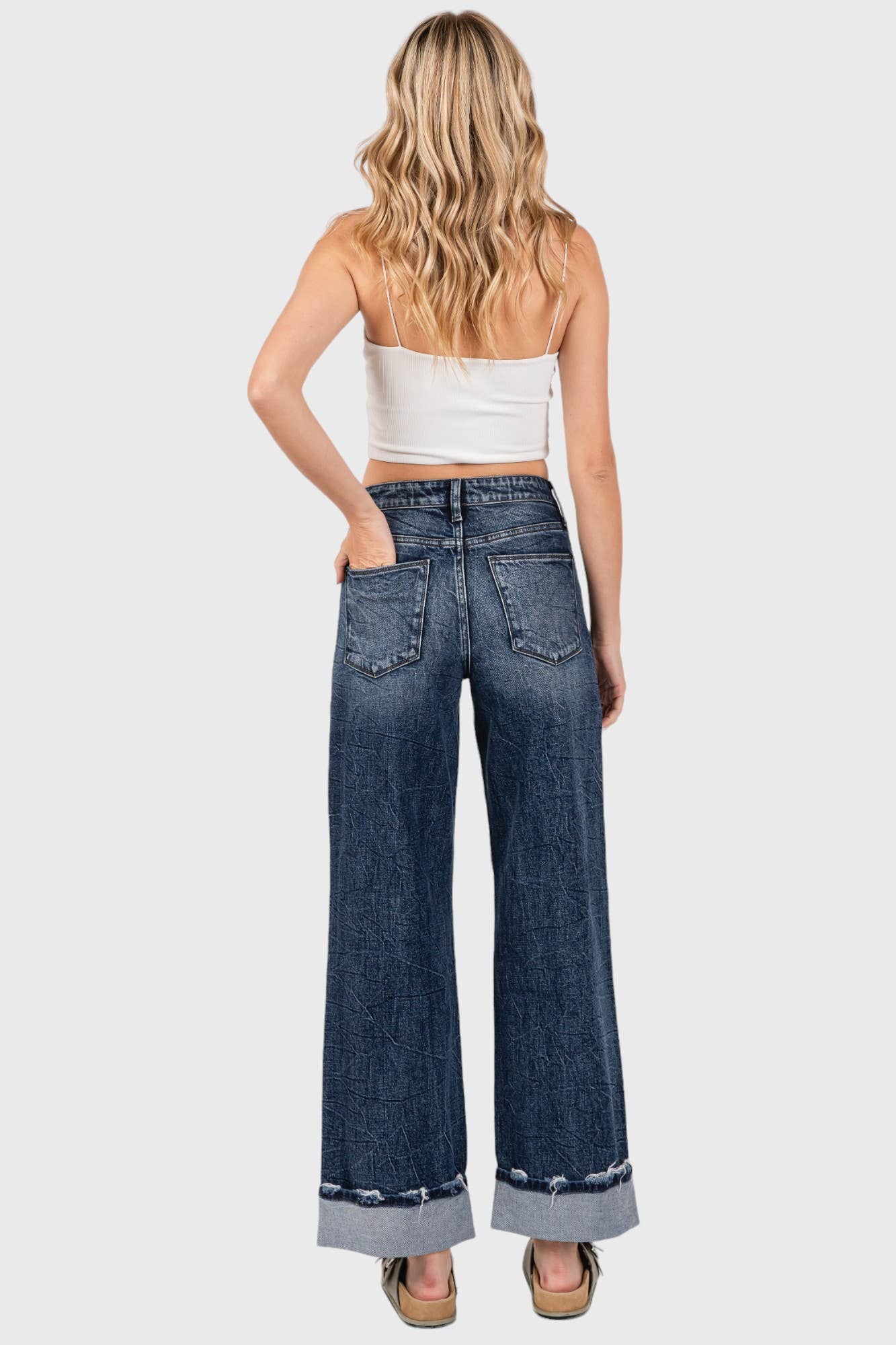 HIGH RISE COMFORT STRETCH WIDE LEG Denim!