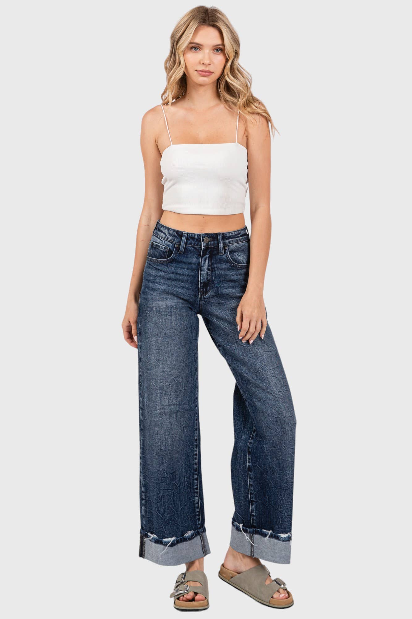 HIGH RISE COMFORT STRETCH WIDE LEG Denim!