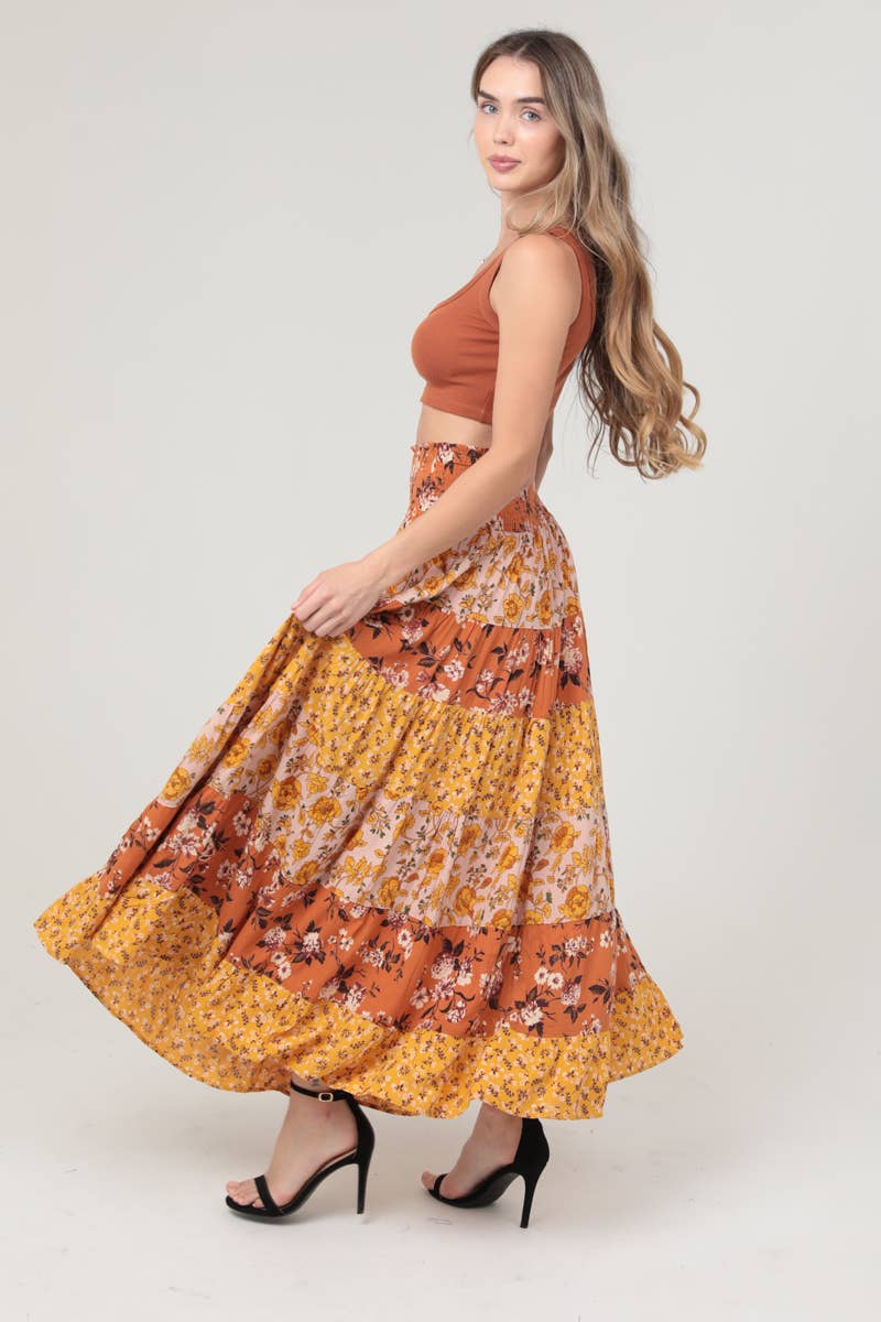 Dusty Dawn Smocked Skirt!