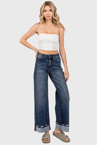 HIGH RISE COMFORT STRETCH WIDE LEG Denim!